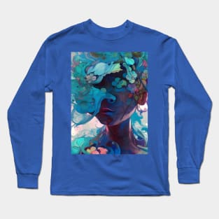 Fantastical Manga Flower Girl Long Sleeve T-Shirt